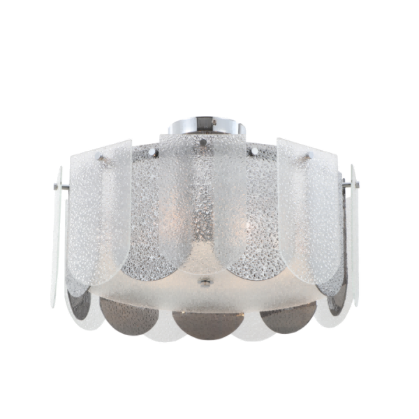 6-Light Dual Glass Chrome Mirror Finish Drumloftlys