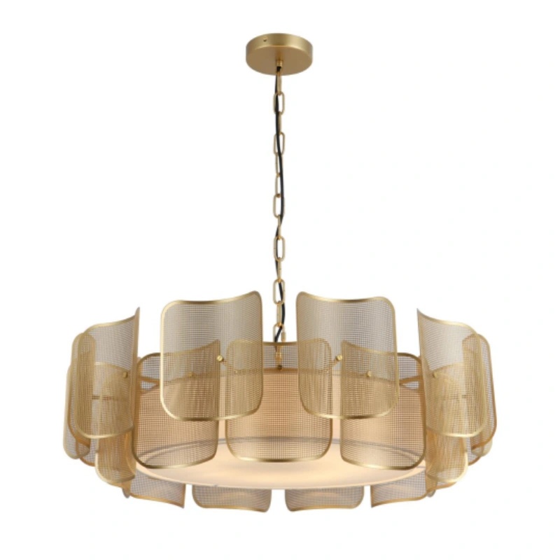 8-Lights Mesh guld lysekrone