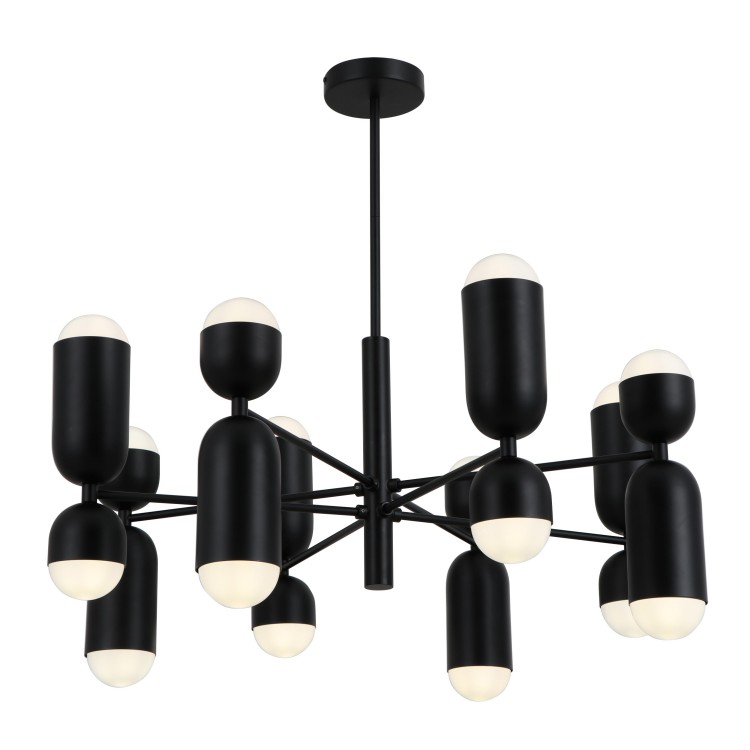 Black Metal Arms 16-Pulbs Pendel Lights