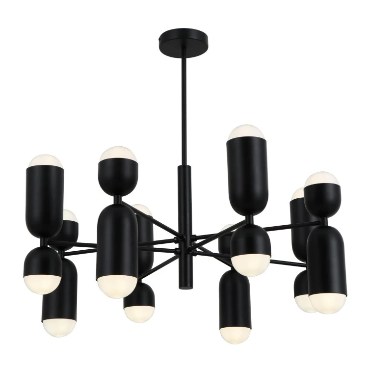 Black Metal Arms 16-Pulbs Pendel Lights