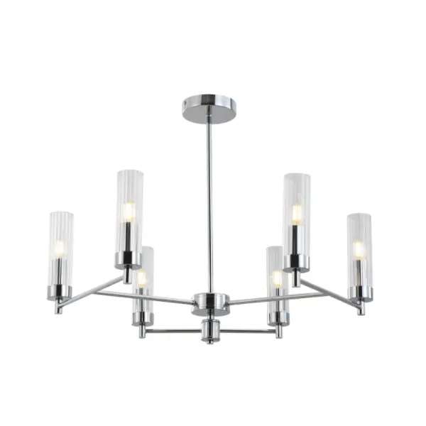 Krombelagt glasrørloftslampe
