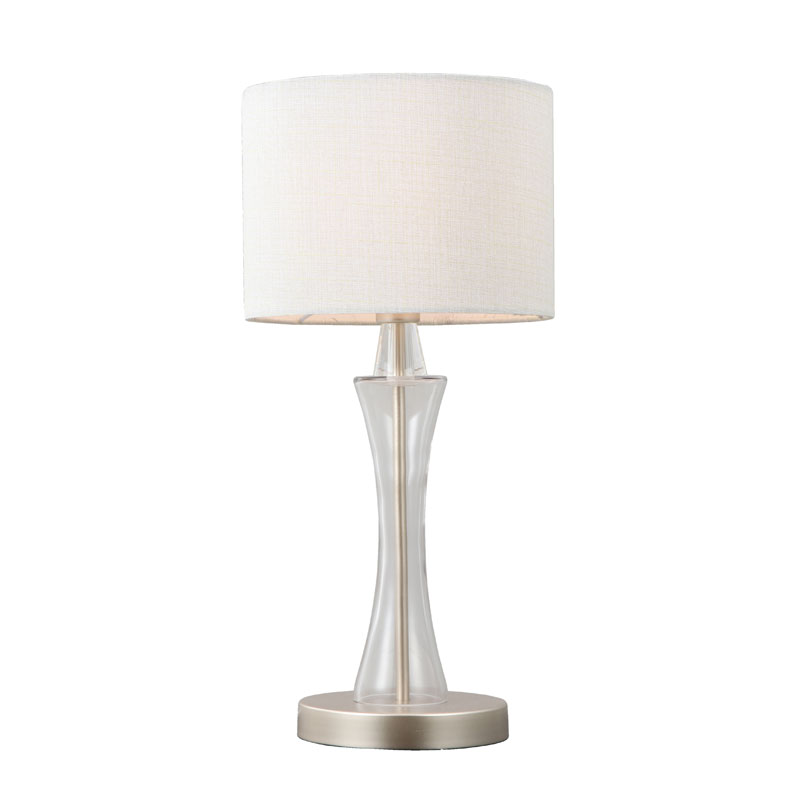 Moderne creme hvid tekstil bordlampe