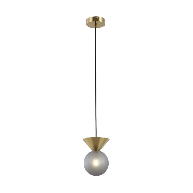 Frosted Smoky Ball Glas Pendel Lampe