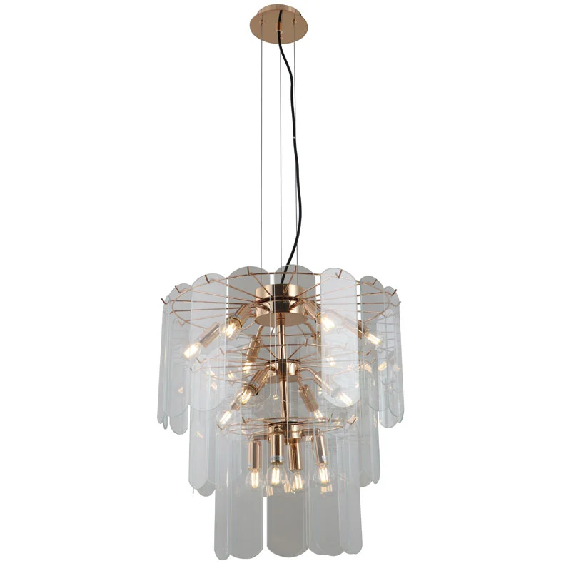 Guld luksus glas lysekrone