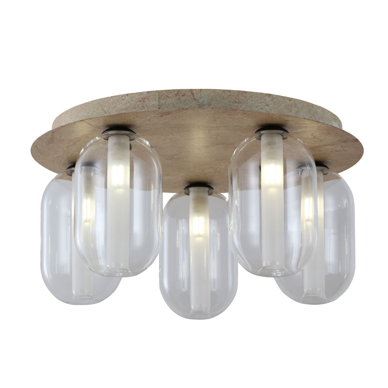 Loftslampe af imiteret sten