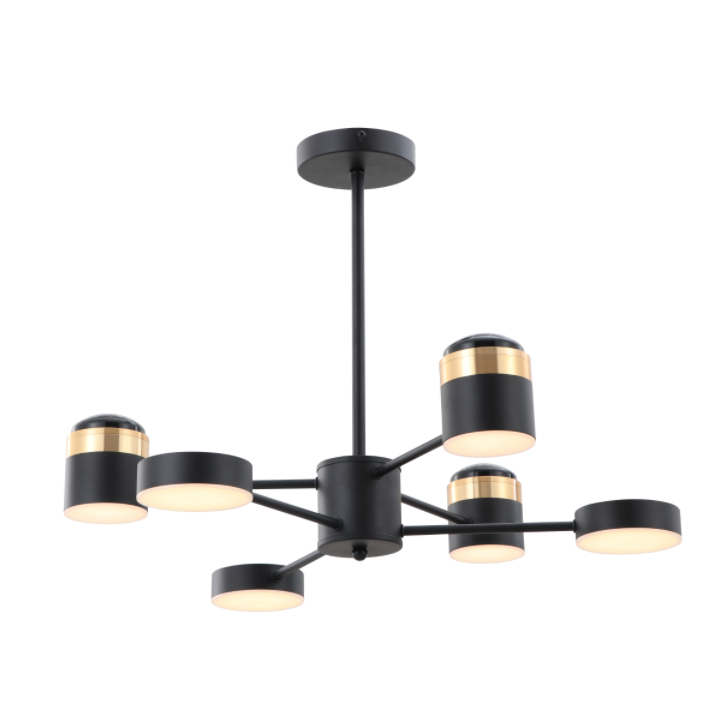 Matte sort højspænding LED 3000K loftslampe