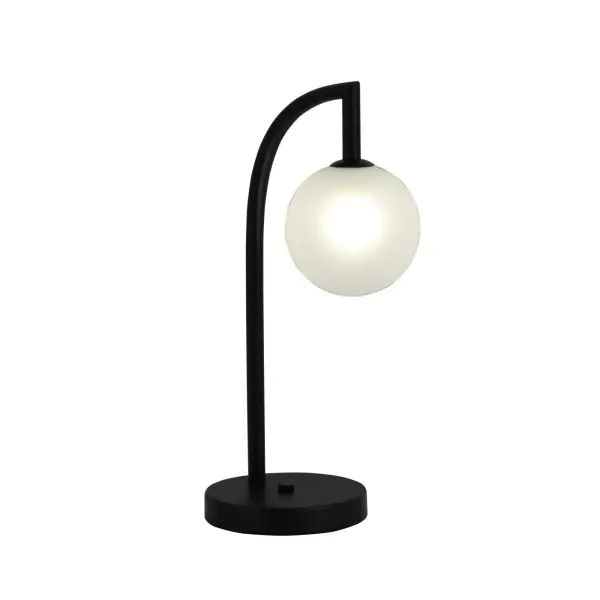 Minimalistisk sfærisk glas bordlampe