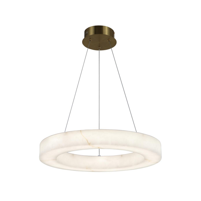 Moderne Alabaster Ring LED Pendel