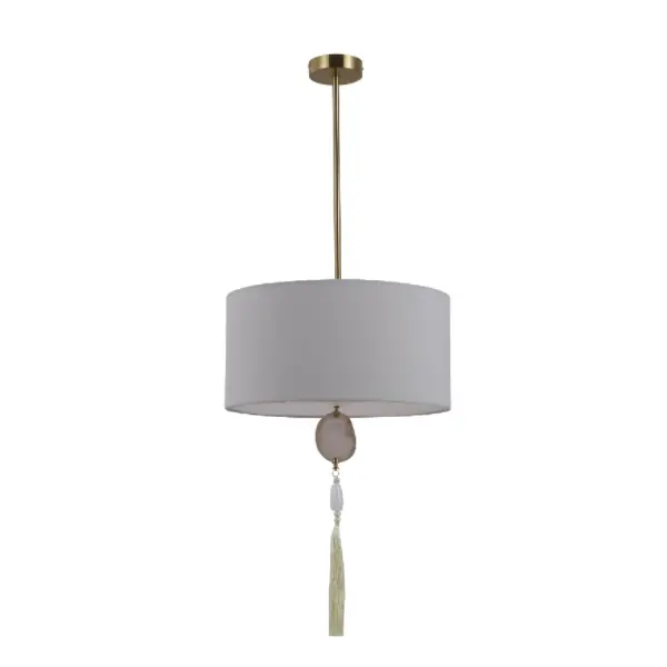 Natural Agate Antique Copper Pendant Lamp