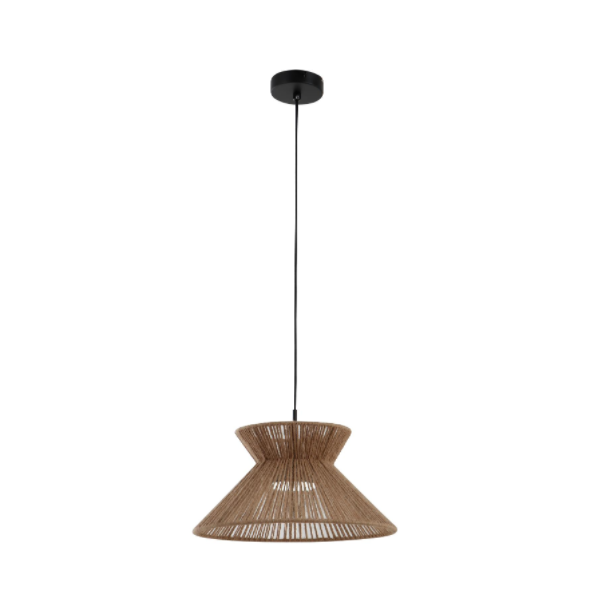 Naturlig hamp reb pendel lampe