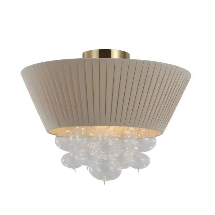Bobleloftslampe i plisseret stof